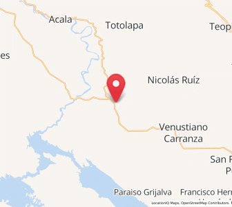 Map of Ricardo Flores Magón, Chiapas