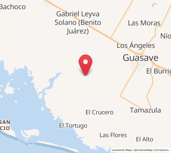Map of Roberto Barrios, Sinaloa