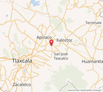Map of San Andrés Ahuashuatepec, Tlaxcala