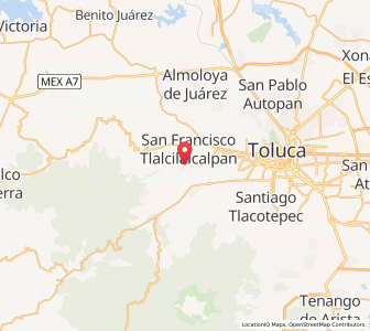 Map of San Antonio Acahualco, México