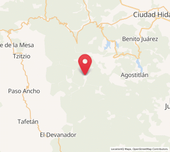 Map of San Antonio Villalongín, Michoacán