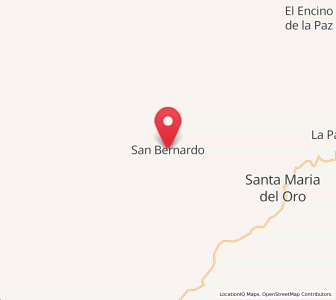 Map of San Bernardo, Durango