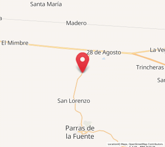 Map of San Francisco del Progreso, Coahuila