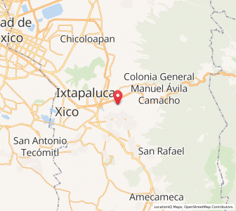 Map of San Jerónimo Cuatro Vientos, México