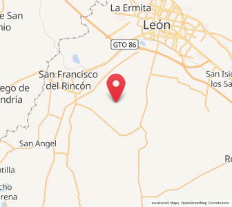Map of San José de la Calera, Guanajuato