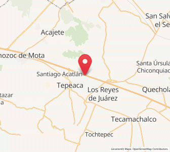 Map of San Mateo Parra, Puebla