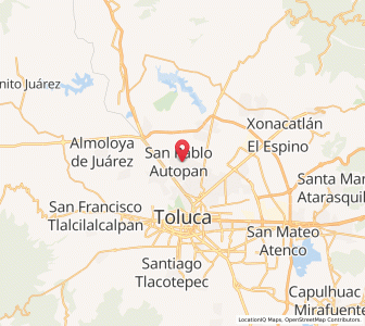 Map of San Pablo Autopan, México
