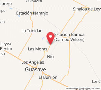 Map of San Sebastián Número Dos, Sinaloa