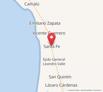 Map of Santa Fé, Baja California