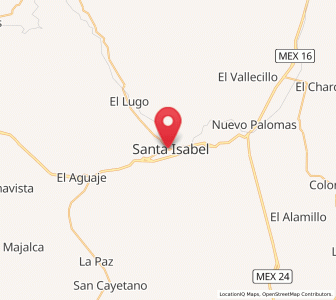 Map of Santa Isabel, Chihuahua