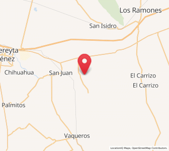 Map of Santa Isabel y Dolores, Nuevo León