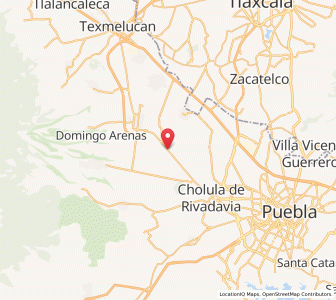 Map of Santa María Zacatepec, Puebla