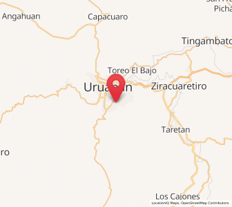 Map of Santa Rosa (Santa Bárbara), Michoacán