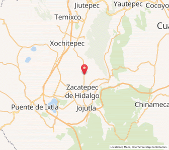 Map of Santa Rosa Treinta, Morelos