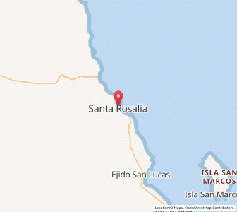 Map of Santa Rosalía, Baja California Sur