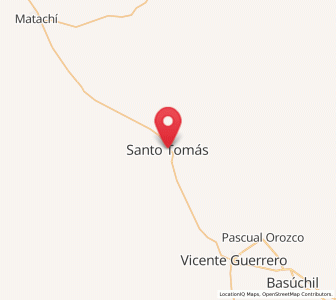 Map of Santo Tomás, Chihuahua