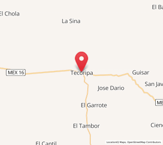Map of Tecoripa, Sonora