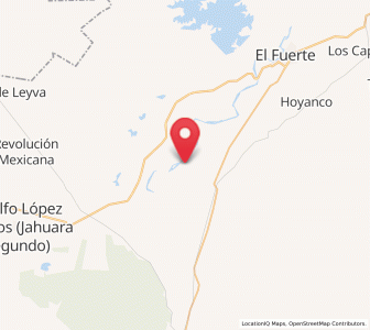 Map of Tehueco, Sinaloa