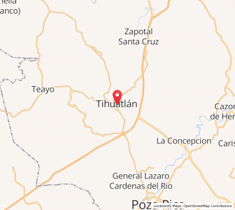 Map of Tihuatlan, Veracruz