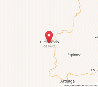 Map of Tumbiscatío de Ruiz, Michoacán