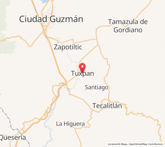 Map of Tuxpan, Jalisco