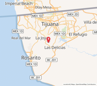 Map of Villa del Prado 2da Sección, Baja California