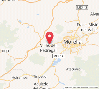 Map of Villas de la Loma, Michoacán