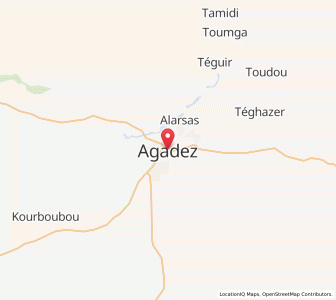 Map of Agadez, Agadez