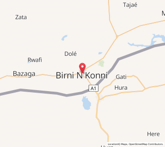 Map of Birni N Konni, Tahoua