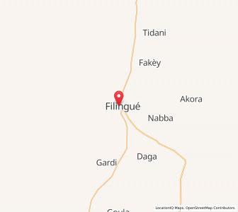 Map of Filingué, Tillabéri