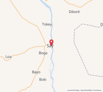 Map of Say, Tillabéri