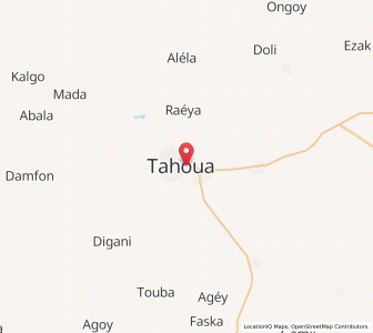 Map of Tahoua, Tahoua