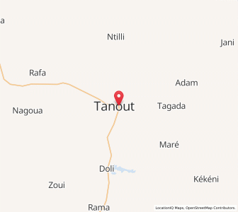 Map of Tanout, Zinder