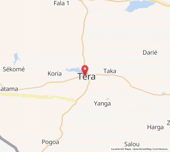 Map of Téra, Tillabéri