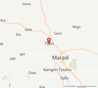 Map of Tibiri, Maradi