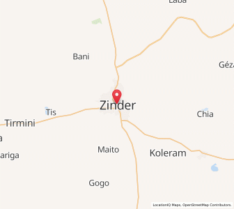 Map of Zinder, Zinder
