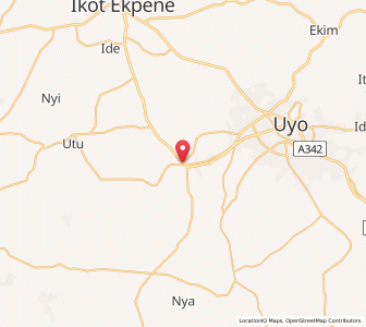 Map of Abak, Akwa Ibom