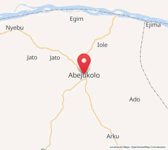 Map of Abejukolo, Kogi