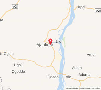 Map of Ajaokuta, Kogi
