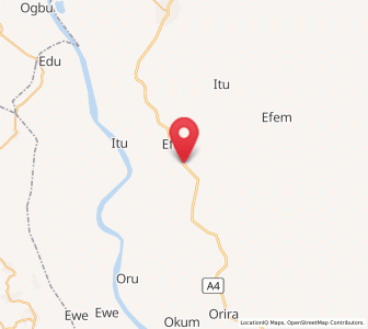 Map of Akpet Central, Cross River
