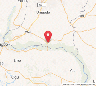 Map of Akwete, Abia