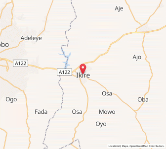 Map of Apomu, Osun