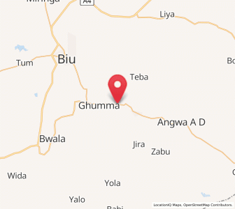 Map of Azare, Borno