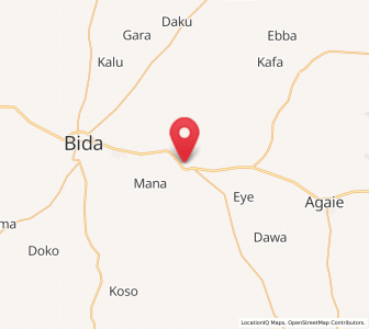 Map of Badeggi, Niger