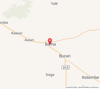 Map of Bama, Borno