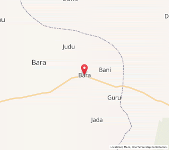 Map of Bara, Gombe