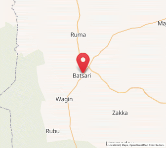 Map of Batsari, Katsina