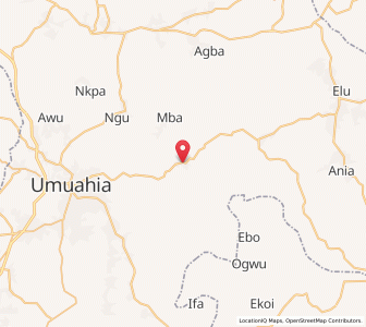 Map of Bende, Abia
