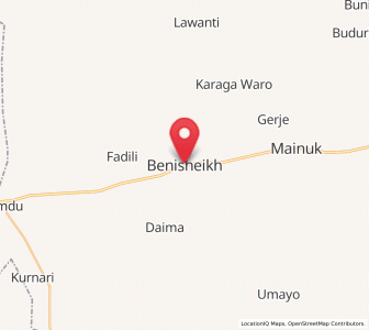 Map of Benisheikh, Borno