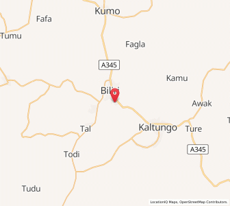 Map of Biliri, Gombe